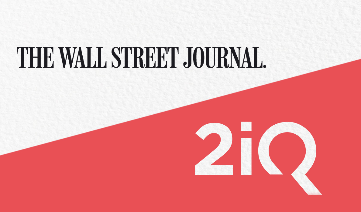 The 2iQ Research logo is on the right, and the Wall Street Journal logo is on the left.