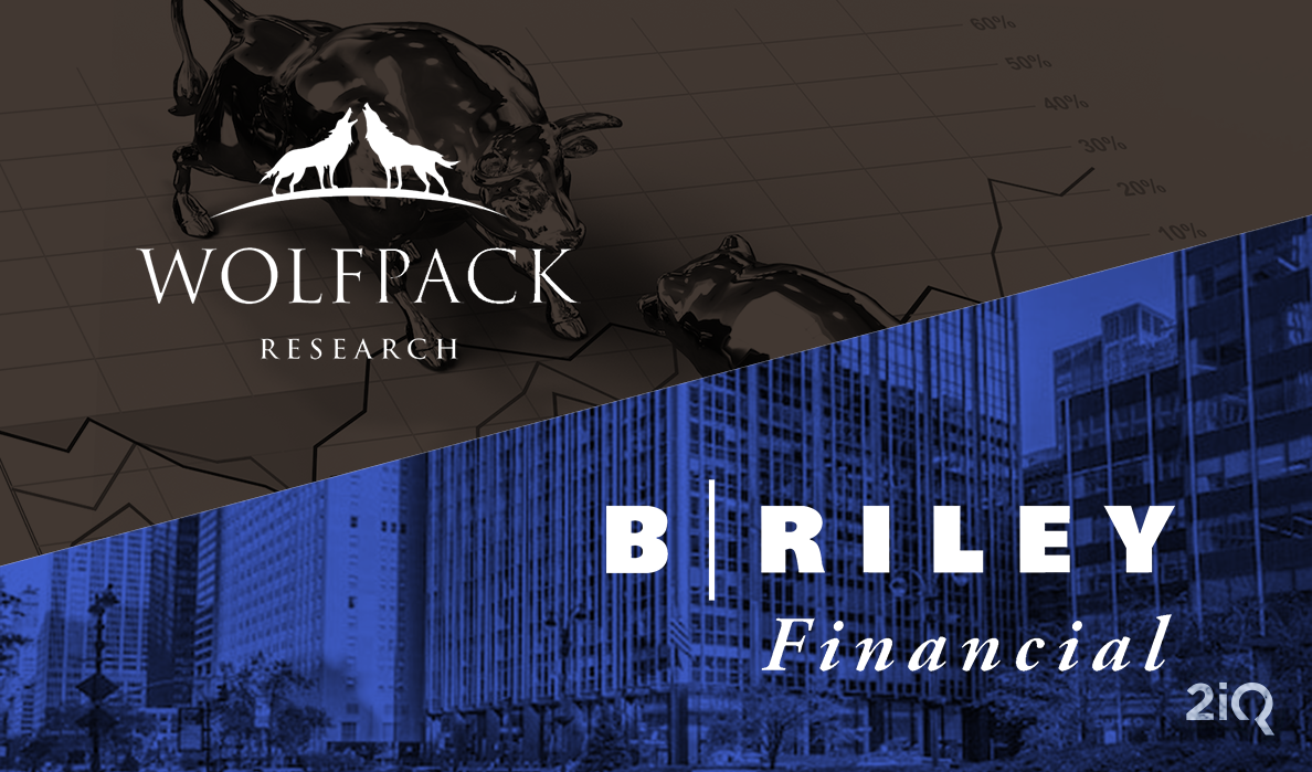 Image shows logos of both Wolfpack and B. Riley Financial