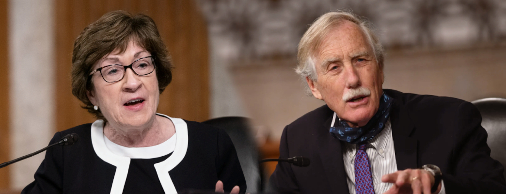 Senator Susan Collins and Senator Angus King are shown in image