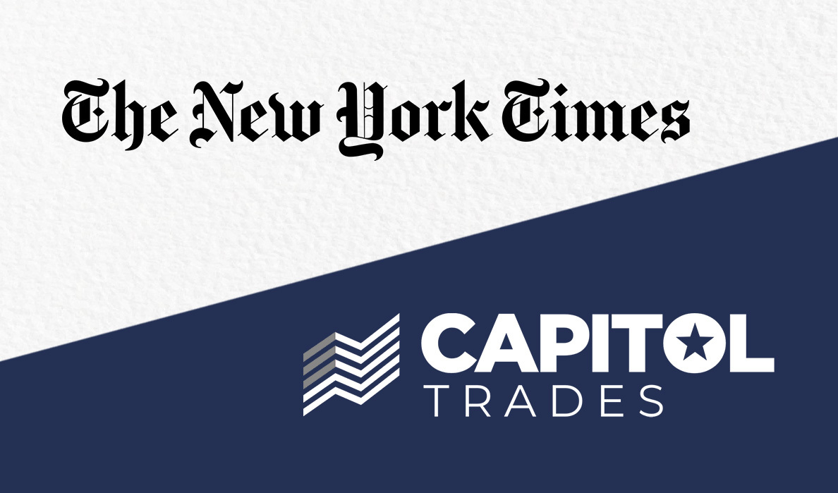 Image displays logos of The New York Times and Capitol Trades